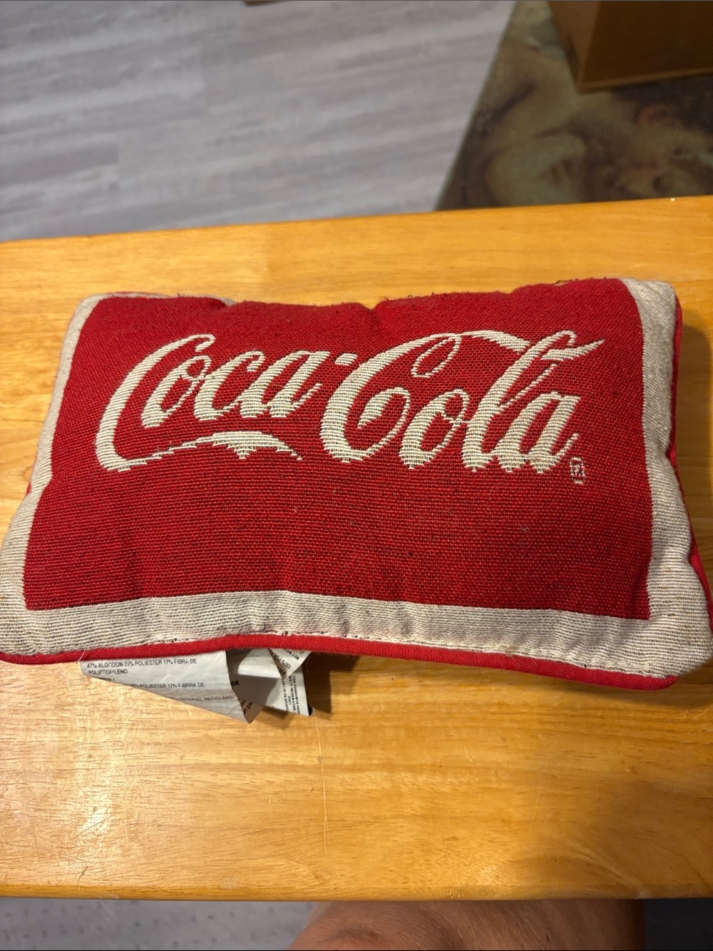 Coca Cola Red and White Logo Accent Pillow by Home Accents